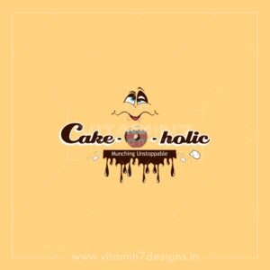 Cakeoholic Bakery Logo